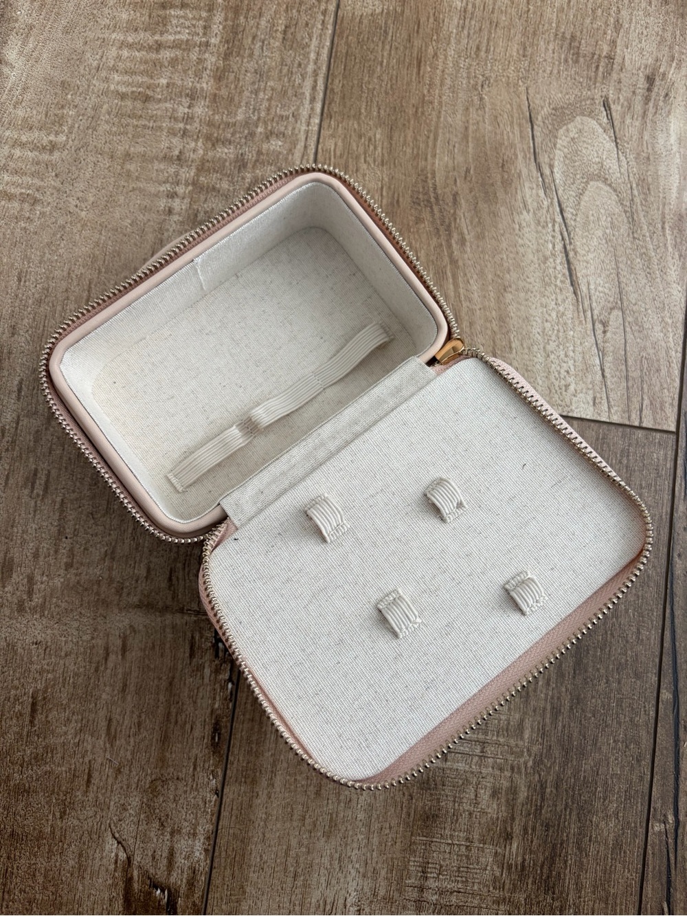 Mark & Graham Compact Pink Travel Jewelry Case